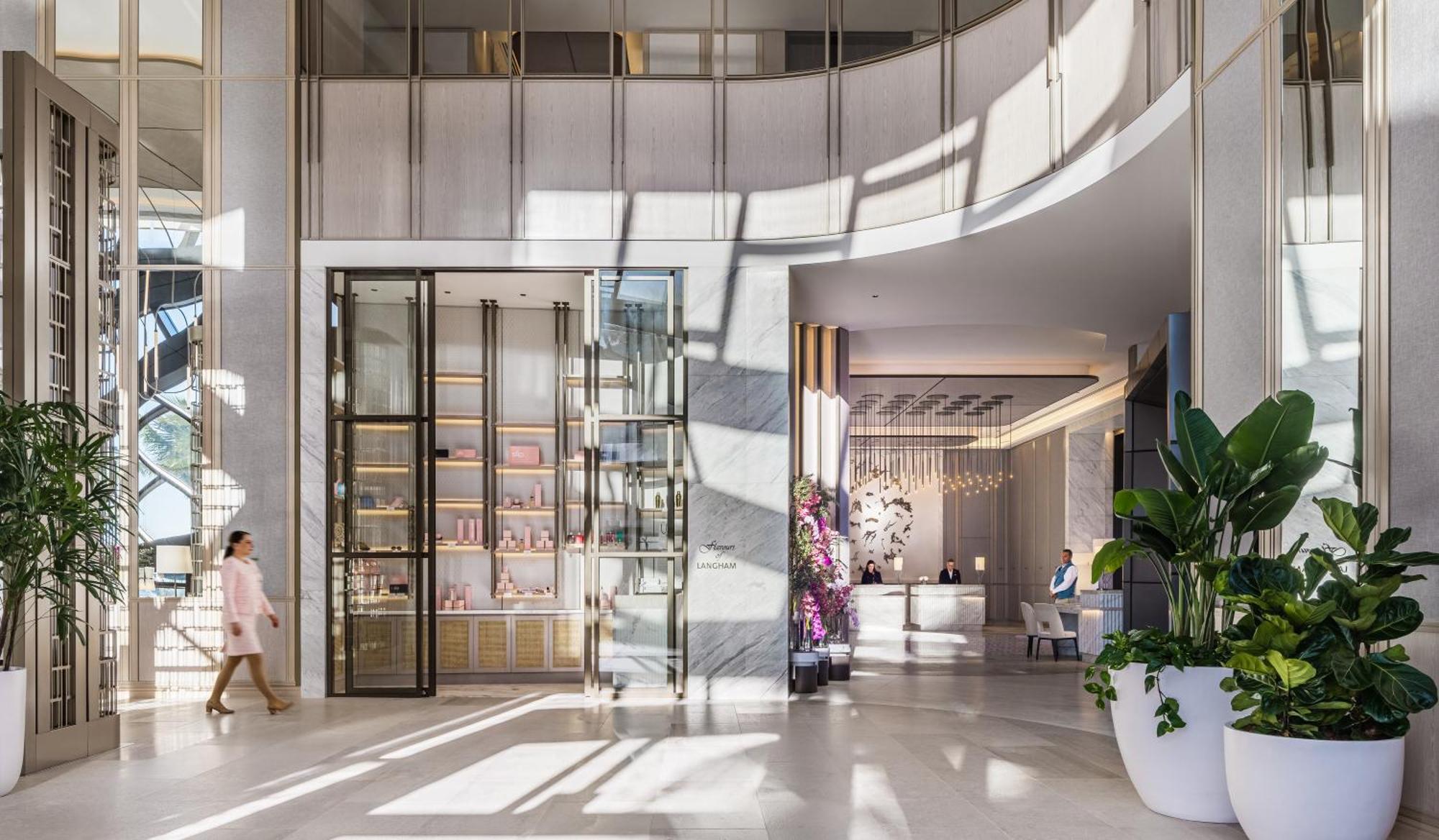 The Langham, Gold Coast And Jewel Residences Exterior foto The lobby of the hotel